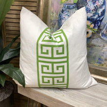 Load image into Gallery viewer, Lime Green Pattern Down Pillow
