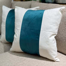 Load image into Gallery viewer, Turquoise Wide Stripe Pillow
