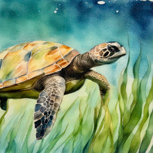 Load image into Gallery viewer, Blue/Green Sea Turtle II
