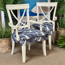 Load image into Gallery viewer, Ivory Dining Arm Chair w/ Sailboat Cover
