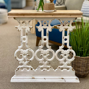 SM Distressed Scroll Console