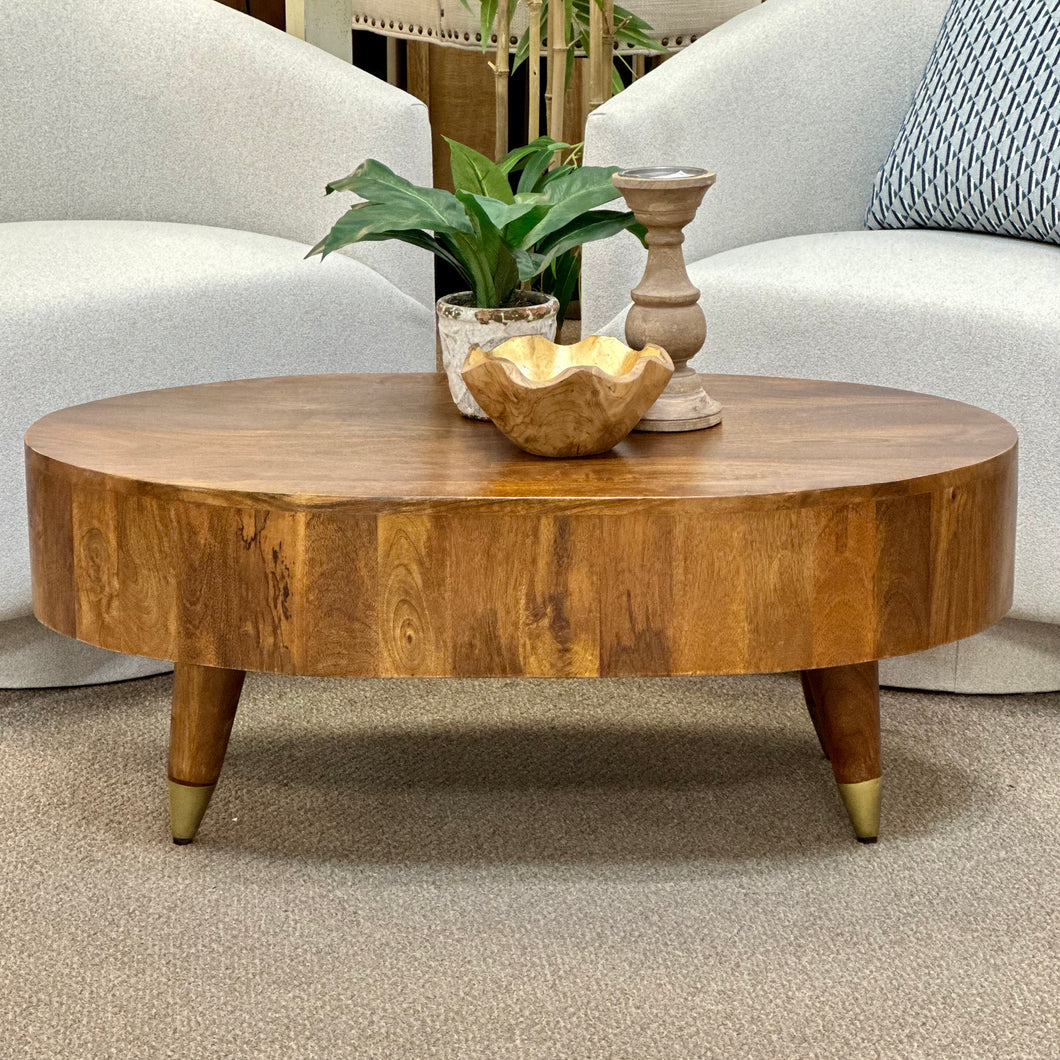 Oval Wooden Coffee Table