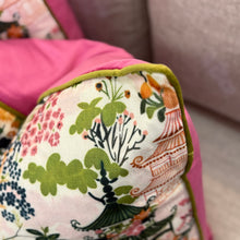 Load image into Gallery viewer, Pink Chinoiserie Down Pillow
