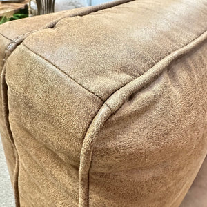 Caramel Faux Leather Sofa