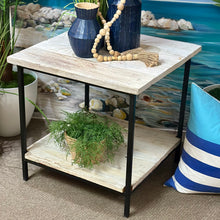 Load image into Gallery viewer, Rustic Wood/Metal Side Table
