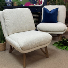 Load image into Gallery viewer, Modern Oatmeal Slipper Chair
