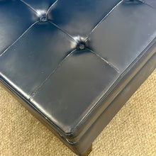 Load image into Gallery viewer, Navy Storage Ottoman
