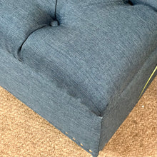 Load image into Gallery viewer, Navy Tufted Storage Bench
