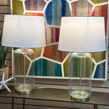 Load image into Gallery viewer, Clear Glass Seeded Lamp
