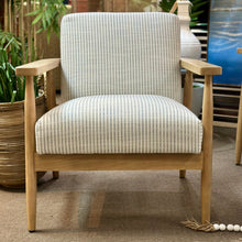Load image into Gallery viewer, Blue/Ivory Striped Chair
