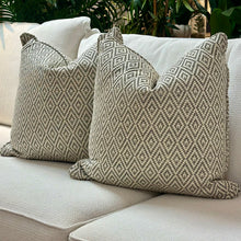 Load image into Gallery viewer, Grey and Ivory Down Pillow
