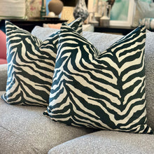 Load image into Gallery viewer, Green Zebra Down Pillow
