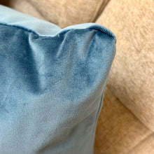 Load image into Gallery viewer, Navy Velvet Designer Down Pillow
