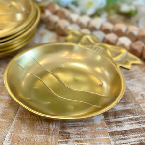 Gold Holiday Bulb Dish