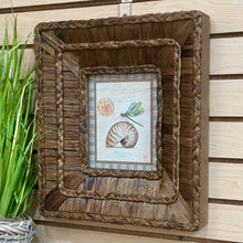 Load image into Gallery viewer, Woven Framed Nautilus Art
