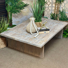Load image into Gallery viewer, White Washed Wood Coffee Table
