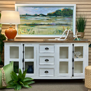 White 4DR/3DRW Cabinet