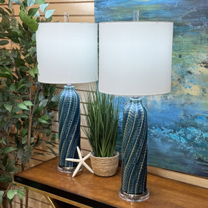 Teal Designer Lamp