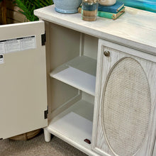 Load image into Gallery viewer, 4DR White/Cane Cabinet
