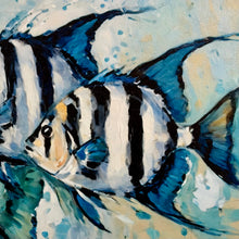 Load image into Gallery viewer, 3 Panel Fish Giclee
