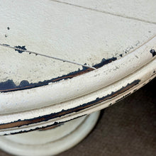 Load image into Gallery viewer, Distressed Ivory Round Accent Table
