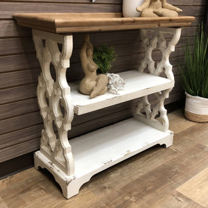 Two-Toned Lattice Console