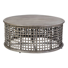 Load image into Gallery viewer, Grey Teak &amp; Rattan Coffee Table
