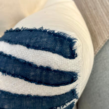 Load image into Gallery viewer, Navy Greek Key Down Pillow
