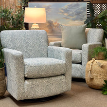 Load image into Gallery viewer, Blue &amp; Ivory Geometric Swivel Glider
