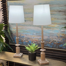 Load image into Gallery viewer, Wood Look Buffet Lamp
