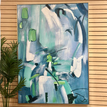 Load image into Gallery viewer, Lg Blue/Aqua Abstract Art
