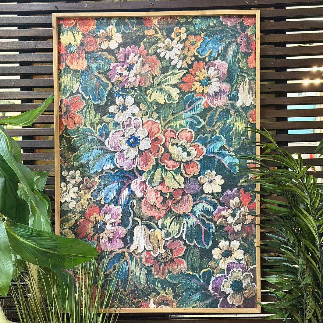 Framed Printed Floral Paper