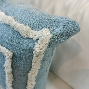 Sky Blue & White Pillow