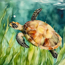Load image into Gallery viewer, Blue/Green Sea Turtle I
