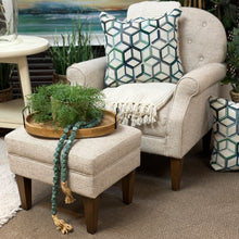 Load image into Gallery viewer, Wheat Tufted Chair &amp; Ottoman
