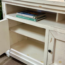 Load image into Gallery viewer, Distressed Farmhouse White Cabinet
