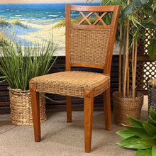 Load image into Gallery viewer, Brown Wicker Dining Chair
