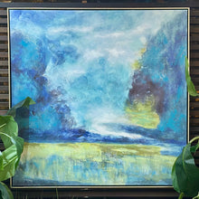 Load image into Gallery viewer, Blue &amp; Green Abstract
