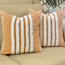 Load image into Gallery viewer, Orange/White Down Alternative Pillow
