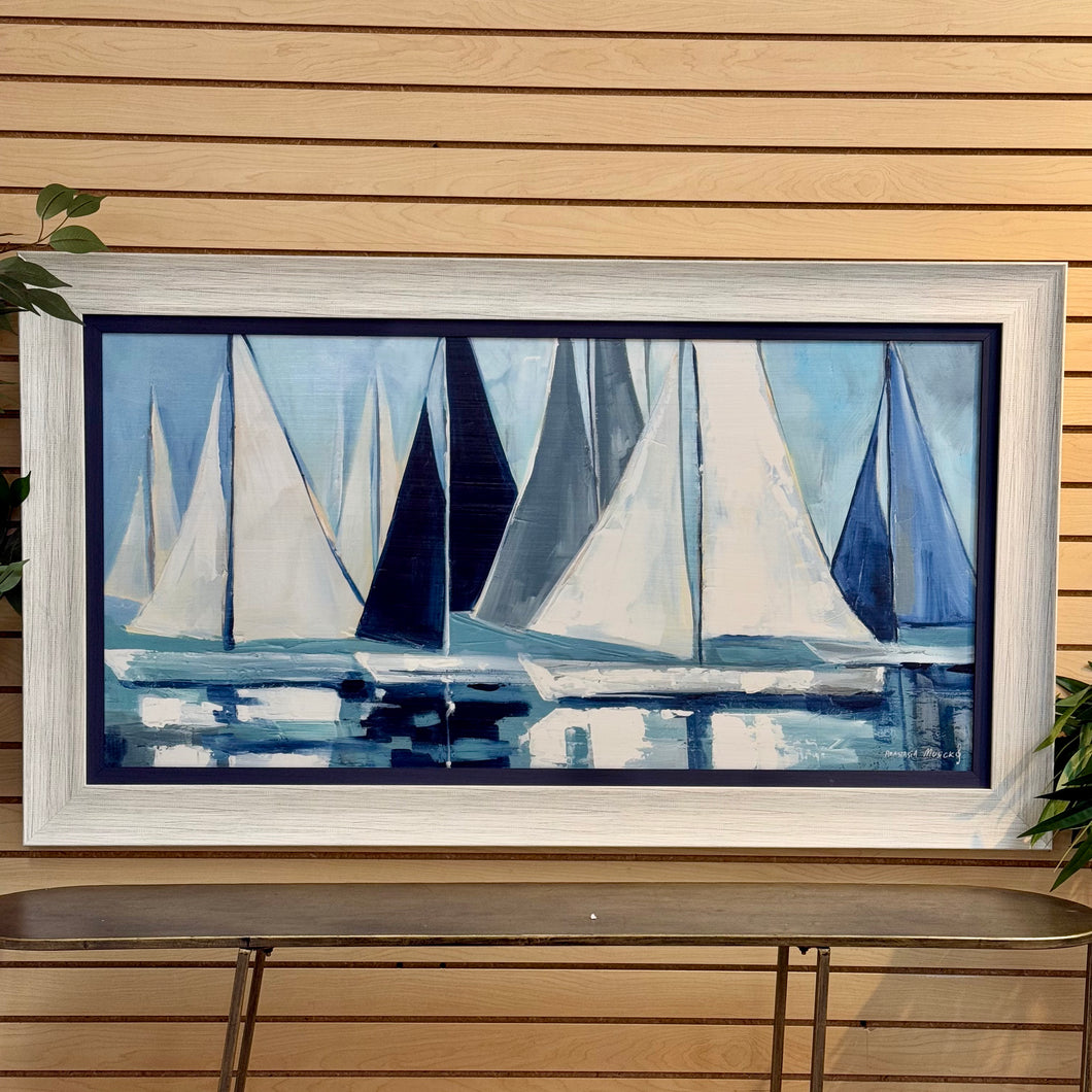 Blue Sailboats Giclee