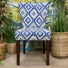 Load image into Gallery viewer, Blue Diamond Pattern Dining Chair
