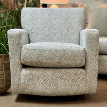 Load image into Gallery viewer, Blue &amp; Ivory Geometric Swivel Glider
