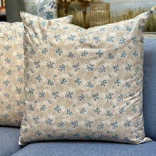 Load image into Gallery viewer, Beige &amp; Blue Coral Designer Pillow
