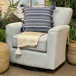 Pale Blue Swivel Glider