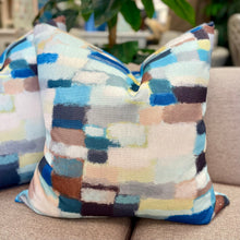 Load image into Gallery viewer, Blue Abstract Down Pillow
