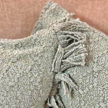 Load image into Gallery viewer, Green Fringe Down Alternative Pillow
