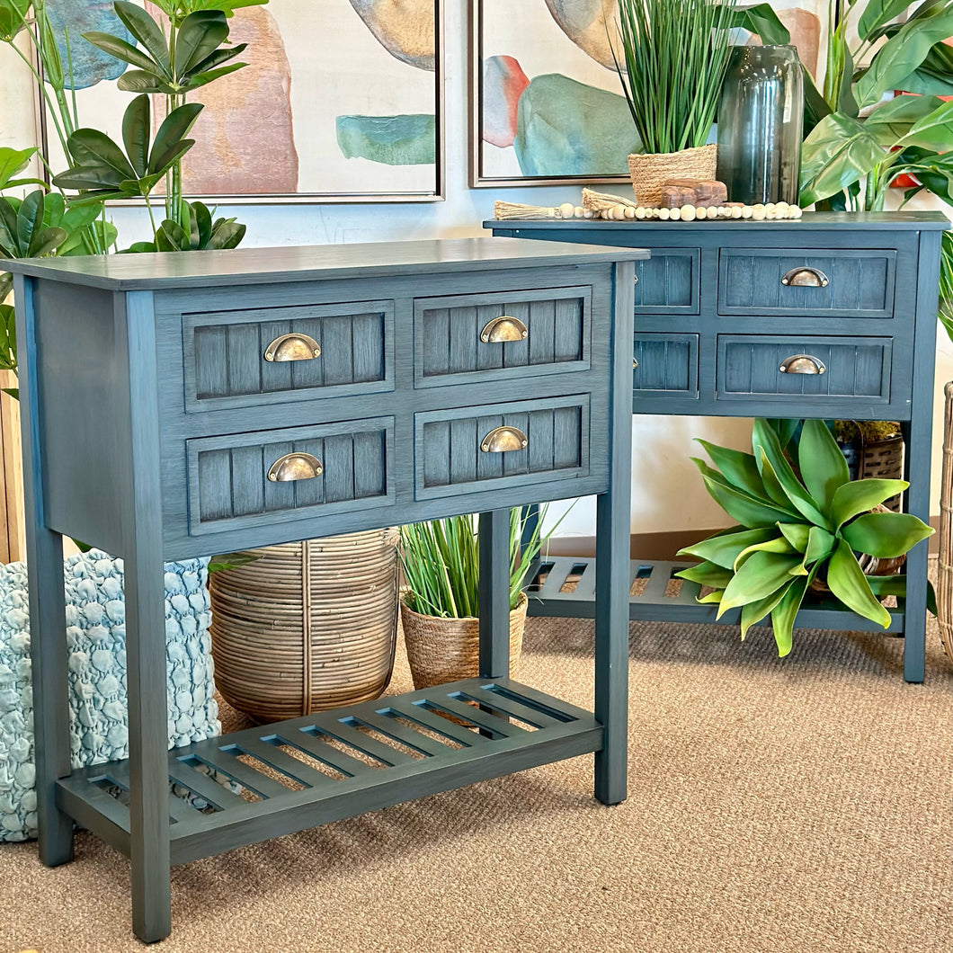 Antiqued Navy Console