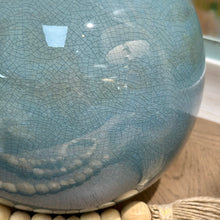 Load image into Gallery viewer, Blue Crackle Ceramic Vase
