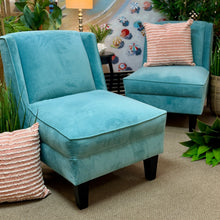 Load image into Gallery viewer, Haverty&#39;s Aqua Slipper Chair
