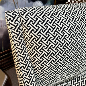 White/Black Pattern Chair